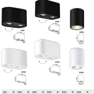 Spot aplicat design minimalist Kobald negru - Img 4