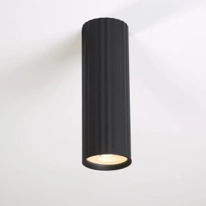 Spot aplicat din aluminiu canelat Anna negru - Img 2