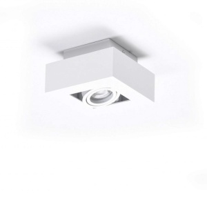Spot aplicat directionabil de tavan/plafon NIKEA 1 GU10 alb - Img 1