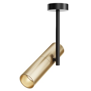 Spot aplicat directionabil design tehnic Elti negru, auriu - Img 1