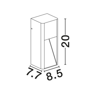 Spot aplicat perete exterior IP65 MAZU rust - Img 3