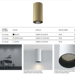 Spot aplicat stil modern minimalist Artisan negru 231334 universul-luminii.ro