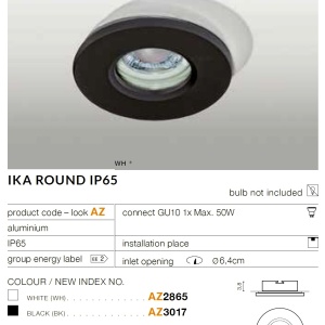 Spot de exterior incastrabil IP65 IKA ROUND negru 67954 universul-luminii.ro