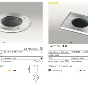 Spot de exterior incastrabil pavaj IP54 HYDE OVAL ZZ AZ3325 189064 universul-luminii.ro