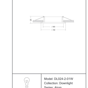 Spot incastrabil de tavan/plafon directionabil 30° Atom MYDL024-2-01W 179354 universul-luminii.ro