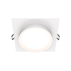 Spot incastrabil design tehnic Loop alb 11x11cm - Img 1