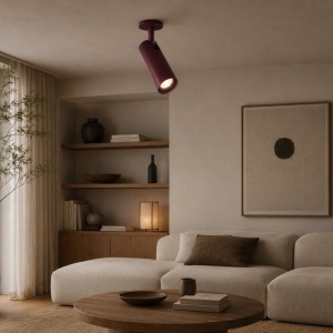 Spot incastrat directionabil cu bec GU10 Linca burgundy - Img 3
