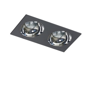 Spot incastrat tavan/plafon stil modern Hugo 2 negru 184224 universul-luminii.ro