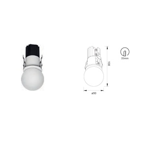Spot LED 2700K incastrabil, protectie IP44, BEAD - Img 3