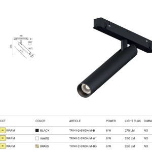 Spot LED, accesoriu pentru sina magnetica Exility, Focus T negru 157434 universul-luminii.ro