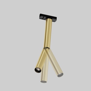 Spot LED, accesoriu pentru sinele monofazate Unity, Dual negru/alama 242034 universul-luminii.ro