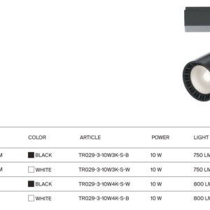 Spot LED, accesoriu pentru sinele trifazate Trinity, Vuoro negru 3000K 219994 universul-luminii.ro
