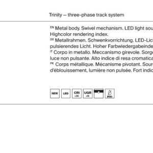 Spot LED, accesoriu pentru sinele trifazate Trinity, Vuoro negru 4000K 26W 131024 universul-luminii.ro