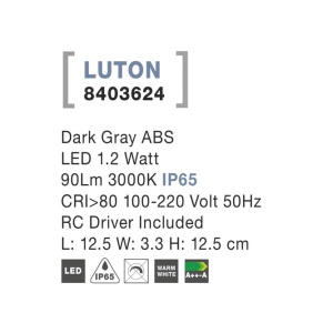 Spot LED ambiental scari de exterior IP65 Luton NVL-8403624 79614 universul-luminii.ro