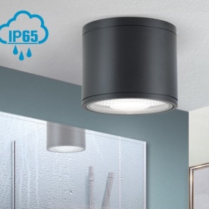 Spot LED aplicat cu protectie la umiditate IP65, SPUTNIK 14,5cm, negru 94194 universul-luminii.ro