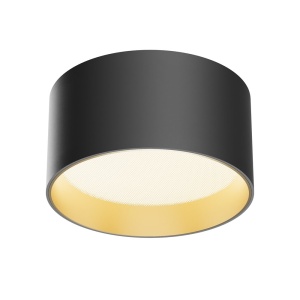 Spot LED aplicat design tehnic Vega D-14cm negru/auriu - Img 1