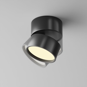 Spot LED aplicat directionabil Onda negru 2700K - Img 3