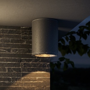 Spot LED aplicat pentru iluminat exterior design modern Bar grafit 9,5cm 55684 universul-luminii.ro