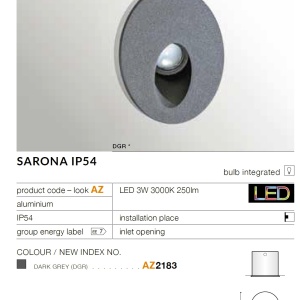 Spot LED de exterior incastrabil, ambiental IP54 SARONA 46674 universul-luminii.ro