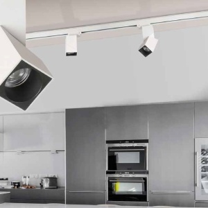 Spot LED directionabil pe sina SANTOS SQUARE TRACK negru 98444 universul-luminii.ro