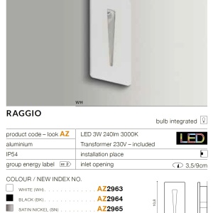 Spot LED incastrabil ambiental IP54 RAGGIO alb 70774 universul-luminii.ro