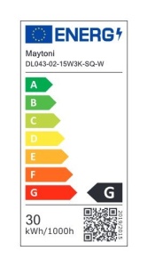 Spot LED incastrabil cu 2 surse de iluminat Alpha alb, 30W, 3000K 178814 universul-luminii.ro