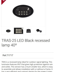 Spot LED incastrabil de exterior orientabil 40º TRAS 25W 48744 universul-luminii.ro