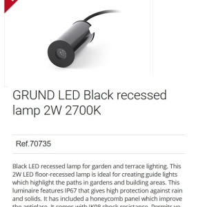Spot LED incastrabil de exterior pavaj GRUND 2W inox negru 92304 universul-luminii.ro