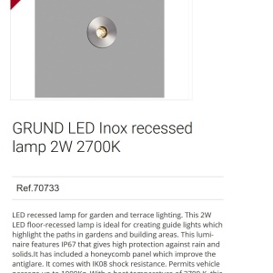 Spot LED incastrabil de exterior pavaj GRUND 2W inox 92284 universul-luminii.ro