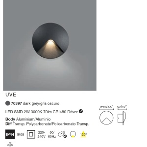 SPOT LED INCASTRABIL DE EXTERIOR UVE 196484 universul-luminii.ro