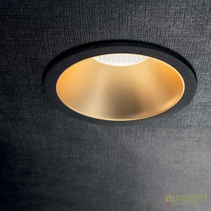 Spot LED incastrabil design modern GAME FI1 ROUND negru / auriu 192345 - Img 3