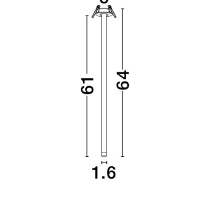 Spot LED incastrabil design tubular STILVI ab, H-64cm 159774 universul-luminii.ro