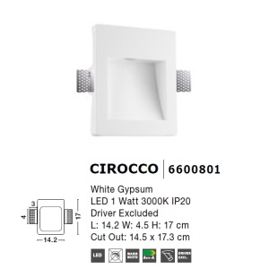 Spot LED incastrabil ideal pentru iluminat scara sau hol CIROCCO, 14,2x17cm NVL-6600801 81484 universul-luminii.ro