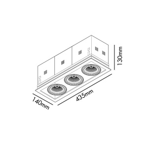 Spot LED incastrabil MINI COLIN-3 Grey recessed CRI95 54-75W 2700K 56° 206674 universul-luminii.ro