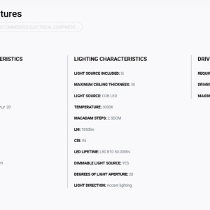Spot LED incastrabil MINI-OPTIC Grey downlight LED CRI95 17/24W 3000K 20° 1920/2615 lm 110714 universul-luminii.ro