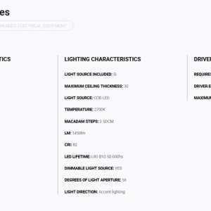 Spot LED incastrabil MINI-OPTIC White downlight LED 12/18W 2700K 56° 1565/2100 lm 110414 universul-luminii.ro