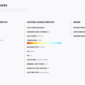 Spot LED incastrabil OPTIC White downlight LED CRI95 24/36W 2700K 56° 2470/3490 lm 111014 universul-luminii.ro