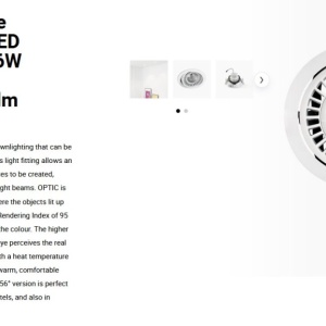 Spot LED incastrabil OPTIC White downlight LED CRI95 24/36W 3000K 56° 2615/3700 lm 111054 universul-luminii.ro