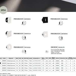 Spot LED incastrabil pentru scari IP67 PASSAGGIO alb 191214 universul-luminii.ro