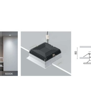 Spot LED incastrabil protectie IP44 Okno 14,5x14,5cm CCT 231274 universul-luminii.ro