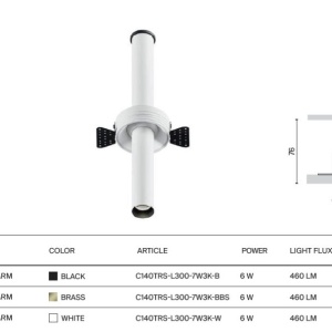 Spot LED incastrabil rotativ retractabil Focus T alb - Img 7