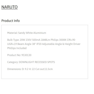 Spot LED incastrabil tavan ajustabil NARUTO alb 141114 universul-luminii.ro