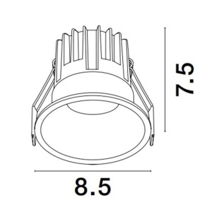 Spot LED incastrabil tavan fals / plafon LUELA 3000K negru 223644 universul-luminii.ro