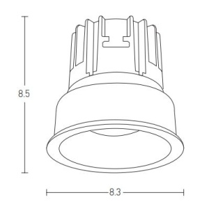 Spot LED incastrabil Trimless alb 13W D-8,3cm - Img 4