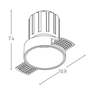 Spot LED incastrabil Trimless alb 6W 3000K 233884 universul-luminii.ro