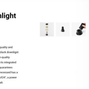 Spot LED incastrabil TULIPA Black recessed downlight 7W 24° 3000K CRI90 dali 111154 universul-luminii.ro