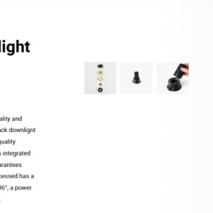 Spot LED incastrabil TULIPA Black recessed downlight 7W 36° 4000K CRI90 dali 111574 universul-luminii.ro