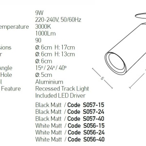 Spot LED incastrat directionabil design modern Likos 40 alb 118314 universul-luminii.ro