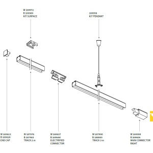Spot LED pe sina directionabil SMILE mini 15W 3000K CRI80 36° negru 189765 176404 universul-luminii.ro