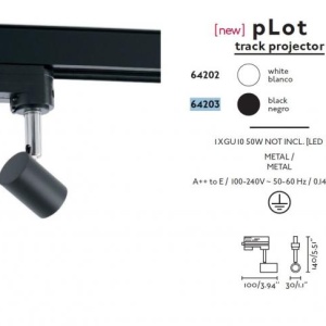Spot negru directionabil pe sina, PLOT 64203 - Img 4